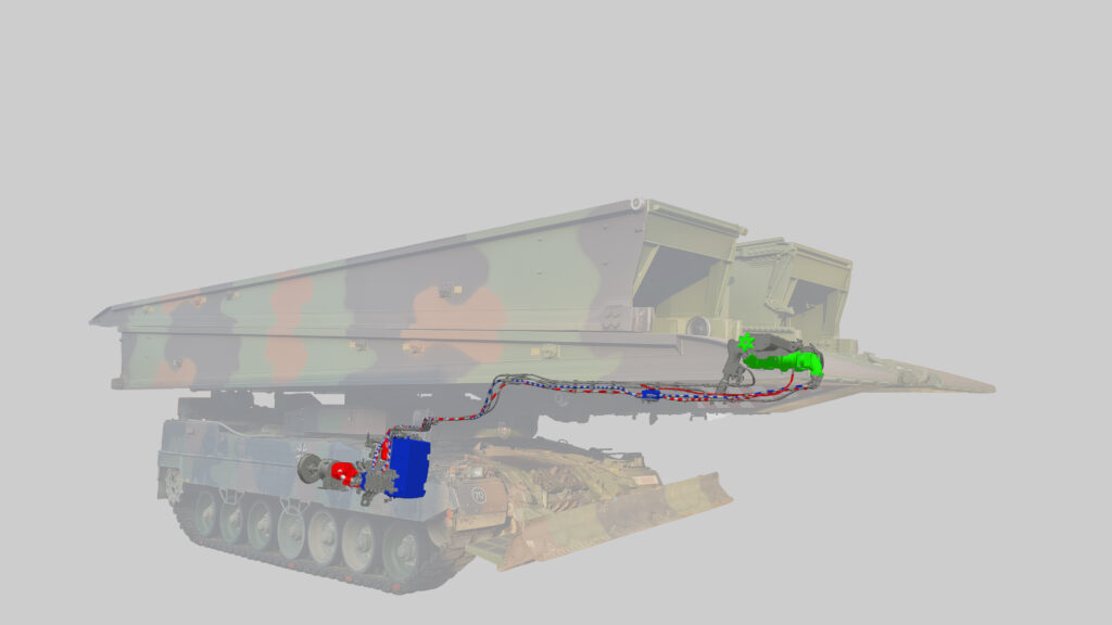 Anwendung Augmented Reality beim Brückenlegepanzer Leguan; Blauer Bund