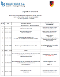 Programm Informationsveranstaltung 2023
