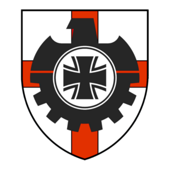 Das Wappen des BAAINBw. Blauer Bund