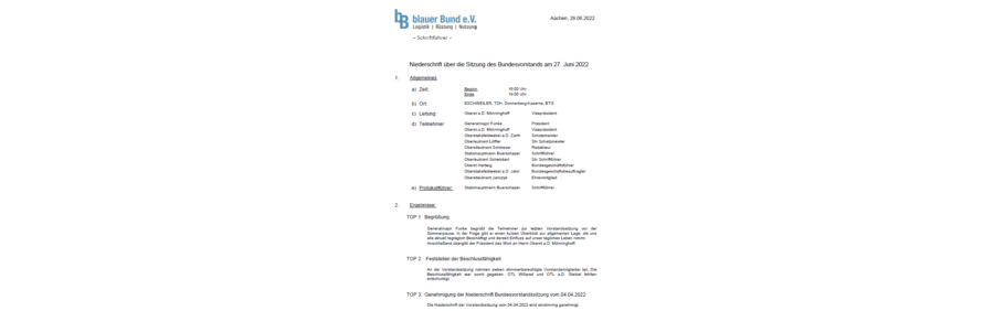 Protokoll der Vorstandssitzung 03/2022