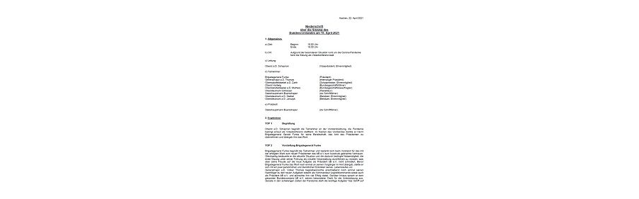 Protokoll der Vorstandssitzung April 2021